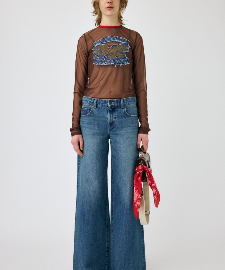 MOUSSY「PATCHED SHEER LS Tシャツ」|Tシャツ・カットソー|