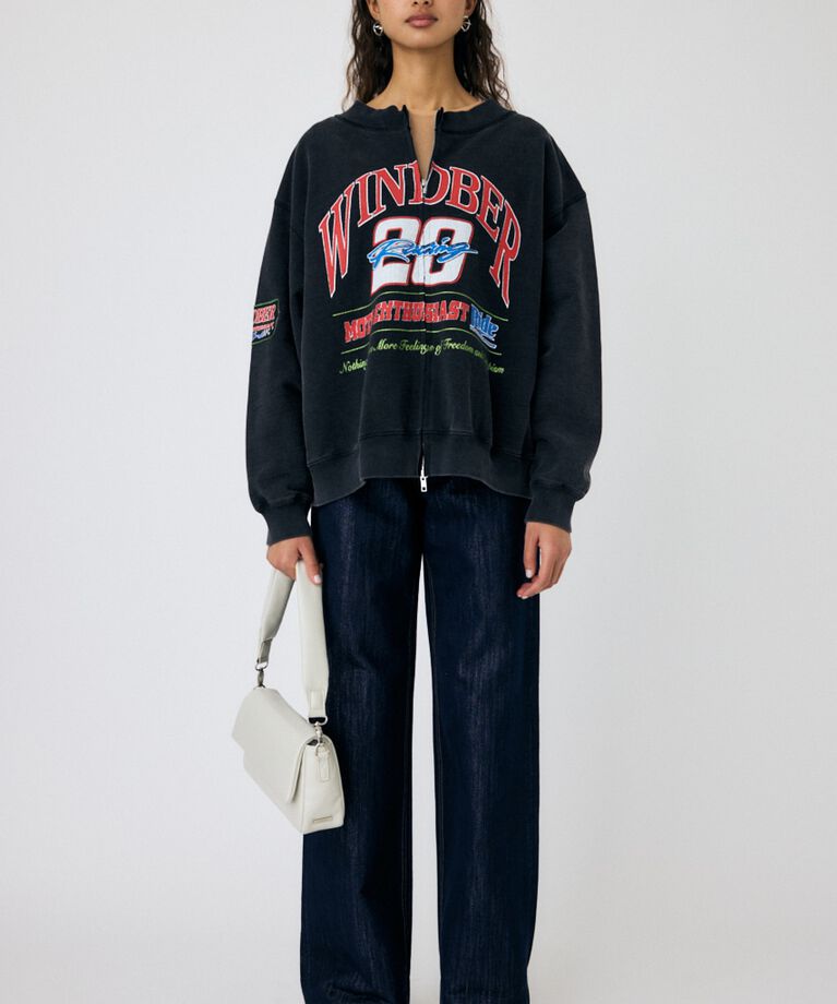 MOUSSY「GLITTER DENIM WIDE STRAIGHT」|デニム|