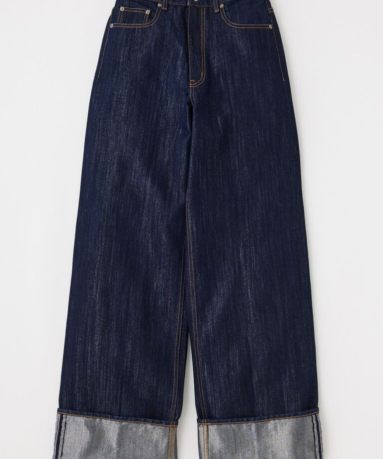 MOUSSY「GLITTER DENIM WIDE STRAIGHT」|デニム|