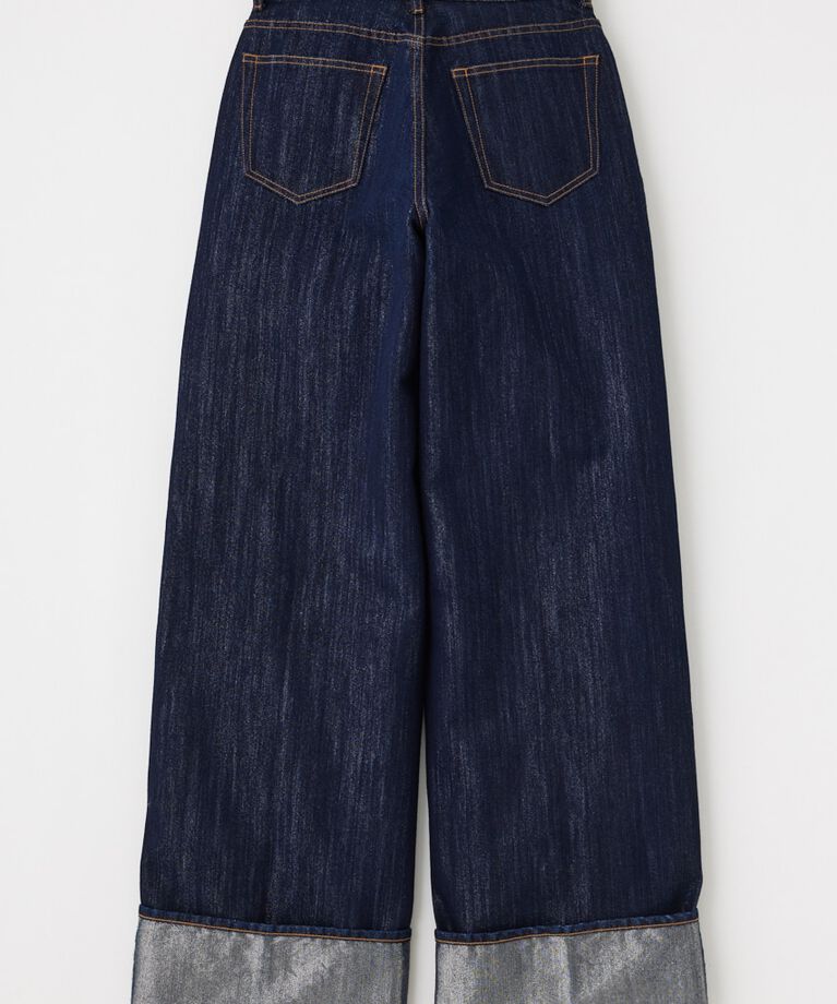 MOUSSY「GLITTER DENIM WIDE STRAIGHT」|デニム|