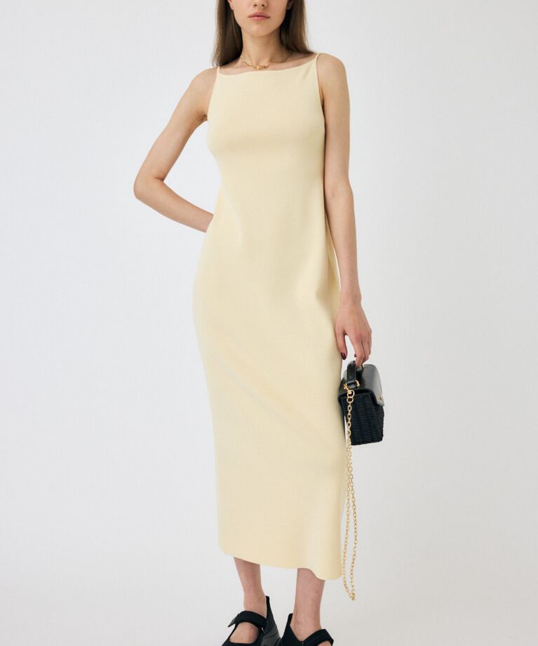 MOUSSY「BACKLESS ニットドレス」|ワンピース|O/WHT1