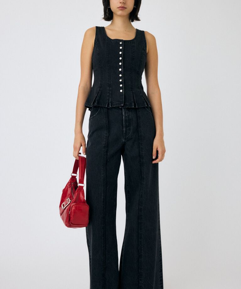 MOUSSY「BUTTON UP デニムトップス」|シャツ・ブラウス|
