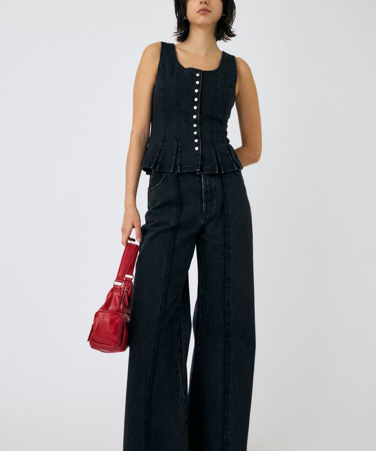 MOUSSY「BUTTON UP デニムトップス」|シャツ・ブラウス|