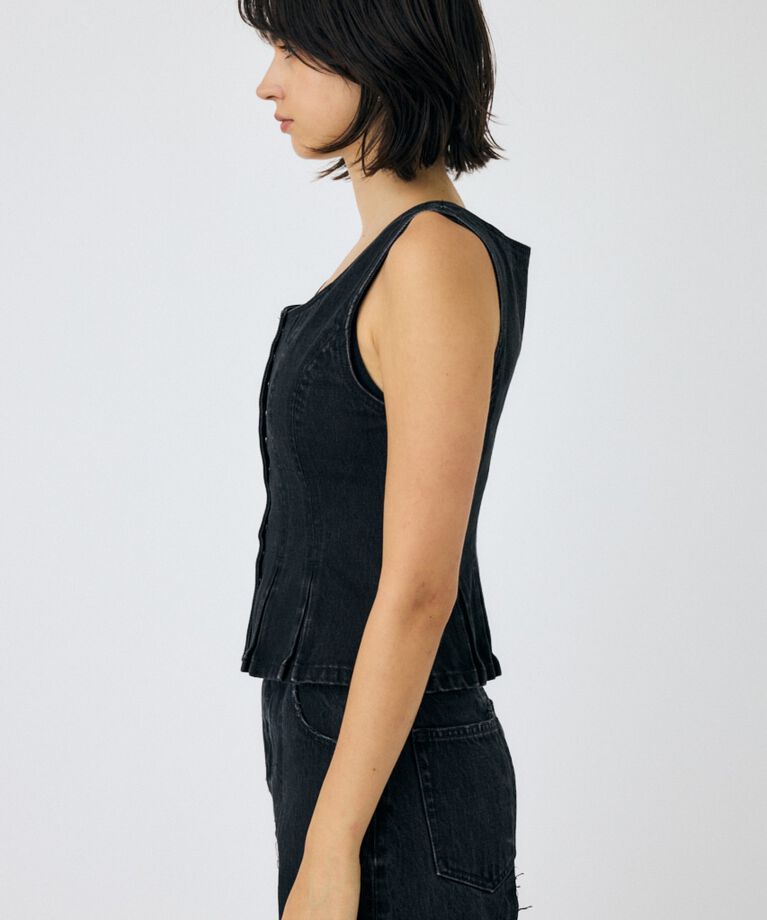 MOUSSY「BUTTON UP デニムトップス」|シャツ・ブラウス|