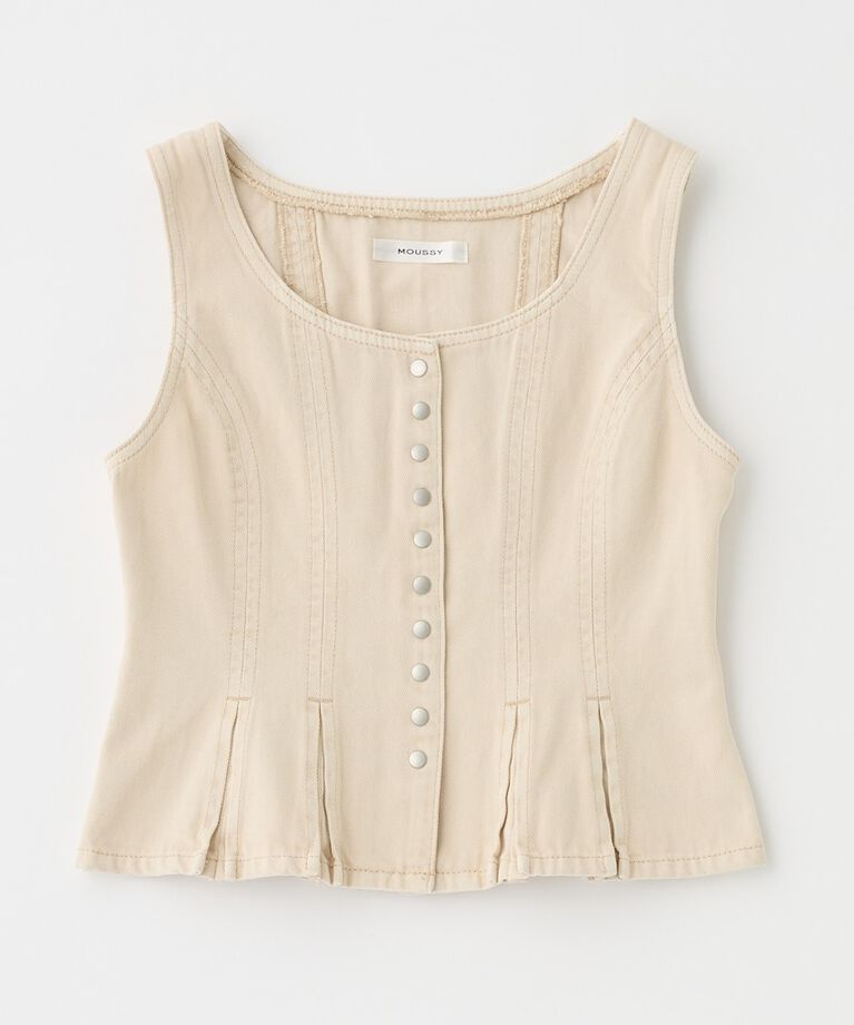 MOUSSY「BUTTON UP デニムトップス」|シャツ・ブラウス|