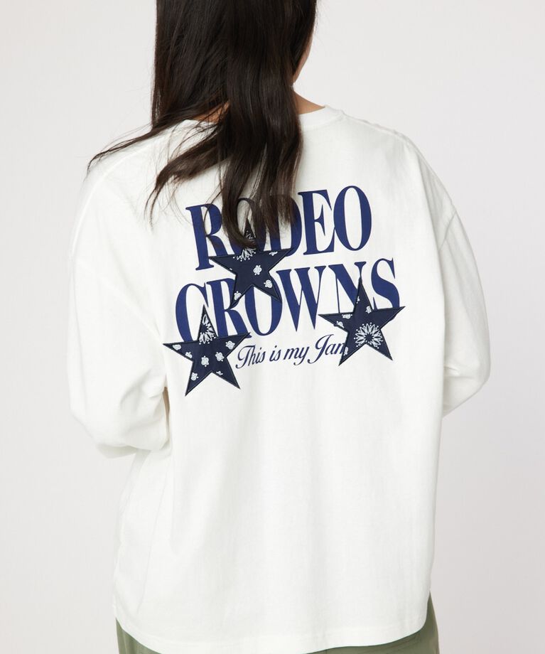 RODEO CROWNS「バンダナスターアップリケL/S Tシャツ」|Tシャツ・カットソー|WHT