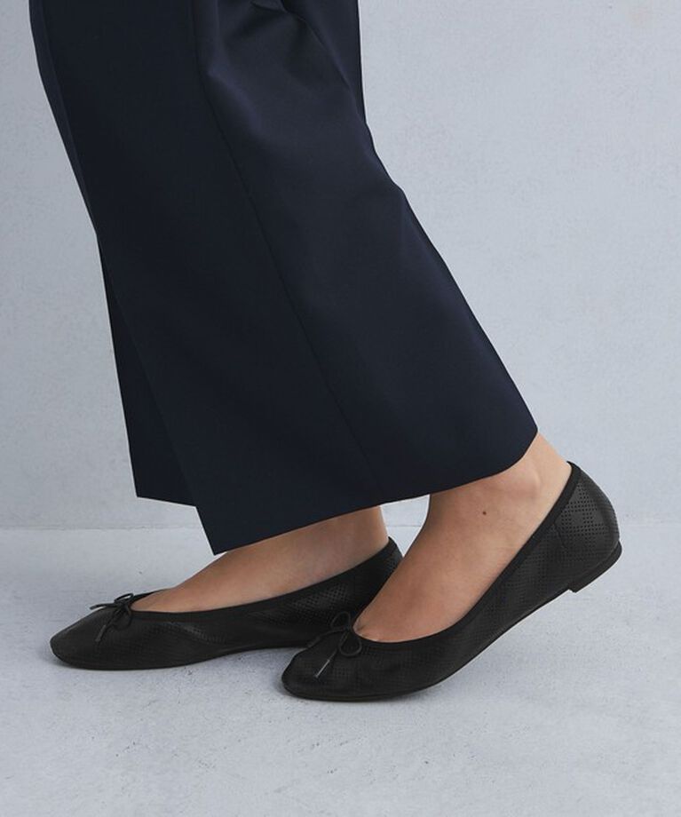 UNITED ARROWS green label relaxing「ラウンド バレエシューズ / フラットシューズ」|パンプス|BLACK