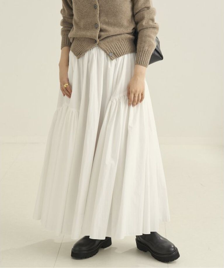 Plage「typewriter asymmetry スカート」|スカート|ホワイト