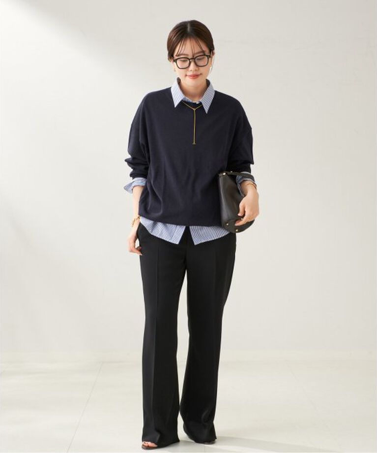 Plage「Matte Satin Semi Flare パンツ」|スラックス|