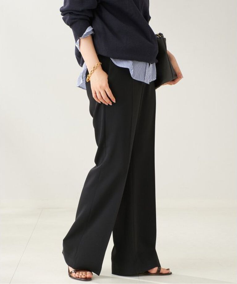 Plage「Matte Satin Semi Flare パンツ」|スラックス|