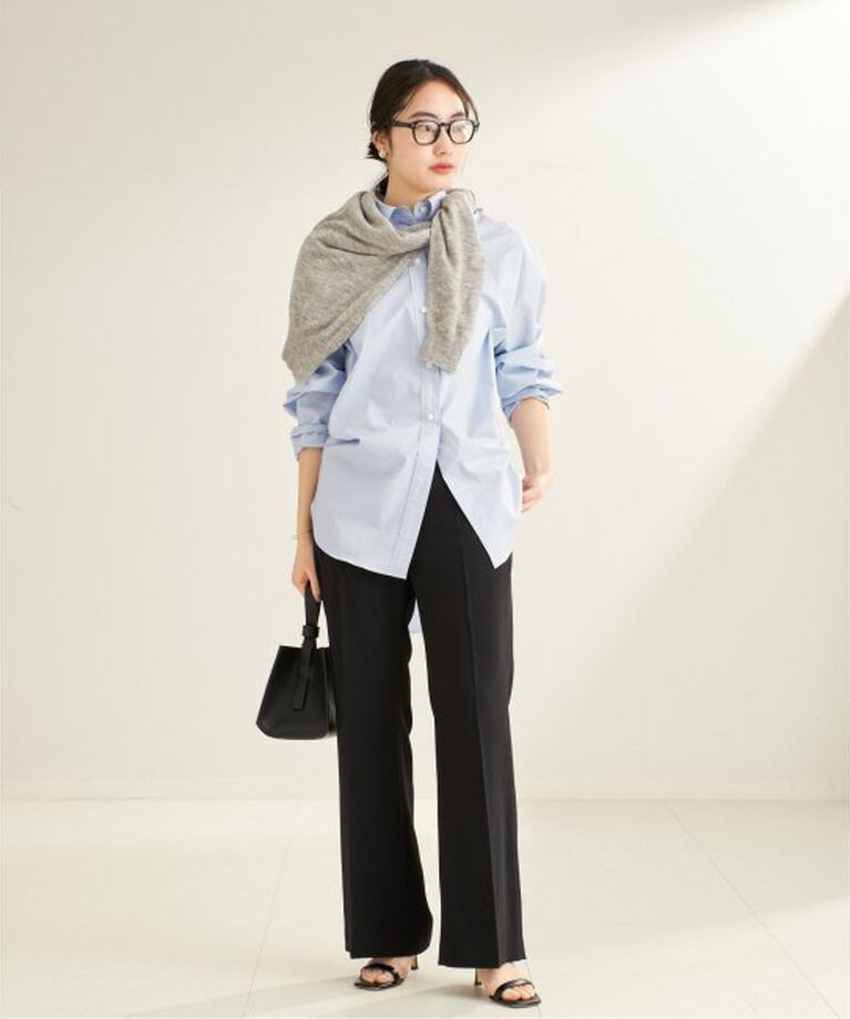 Plage「Matte Satin Semi Flare パンツ」|スラックス|