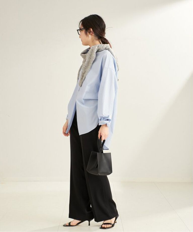 Plage「Matte Satin Semi Flare パンツ」|スラックス|