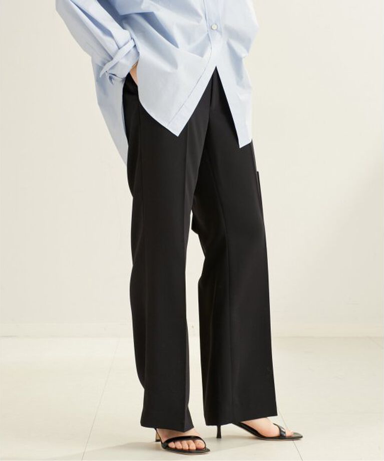 Plage「Matte Satin Semi Flare パンツ」|スラックス|