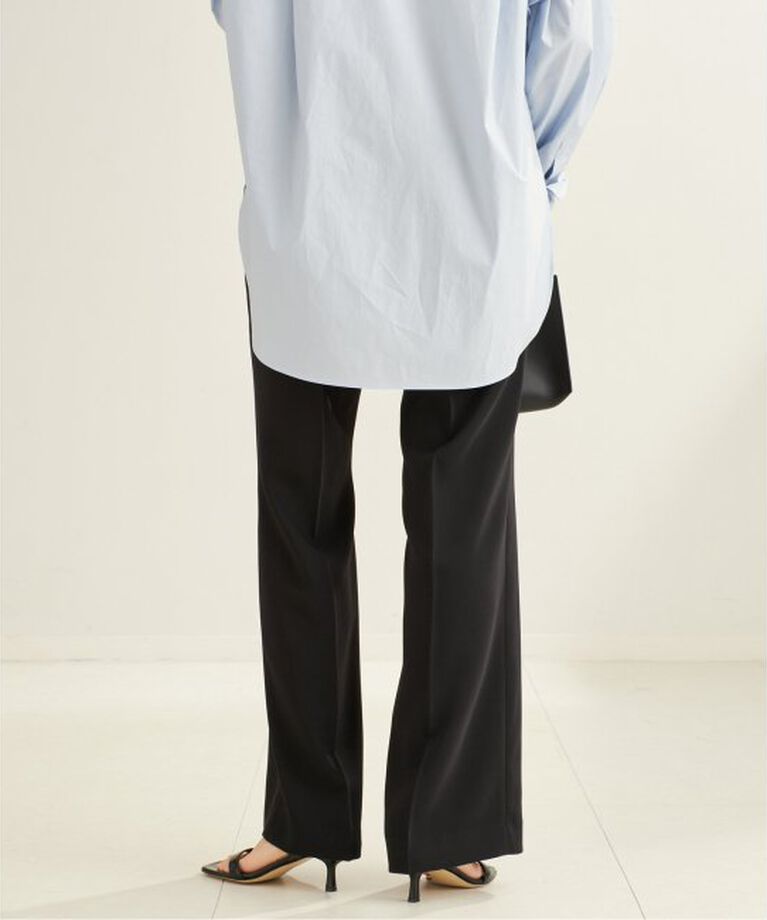 Plage「Matte Satin Semi Flare パンツ」|スラックス|