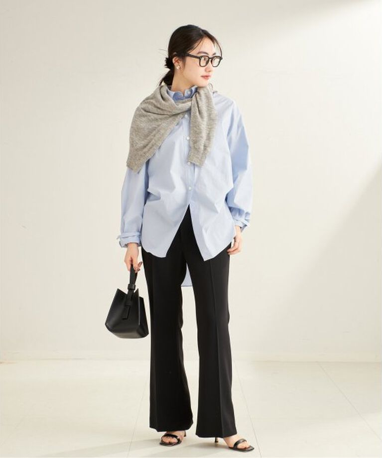 Plage「Matte Satin Semi Flare パンツ」|スラックス|