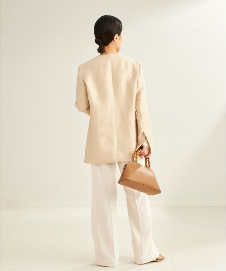Plage「Matte Satin Semi Flare パンツ」|スラックス|