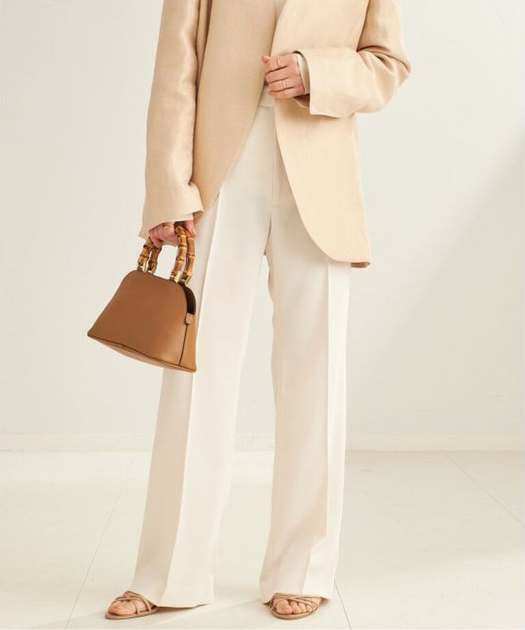 Plage「Matte Satin Semi Flare パンツ」|スラックス|