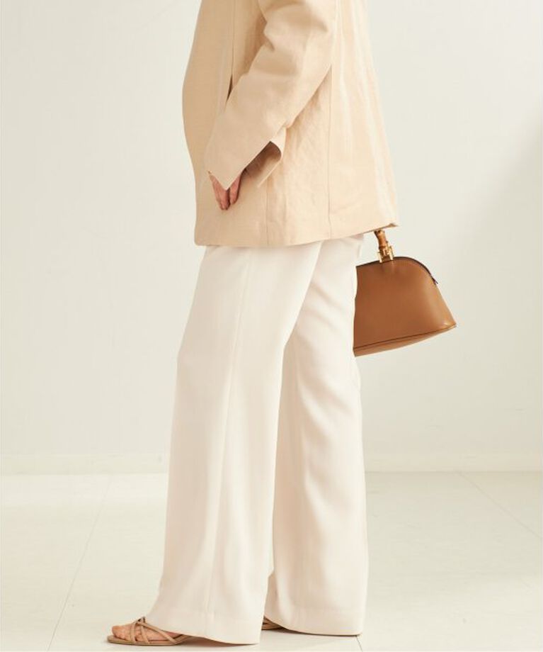 Plage「Matte Satin Semi Flare パンツ」|スラックス|