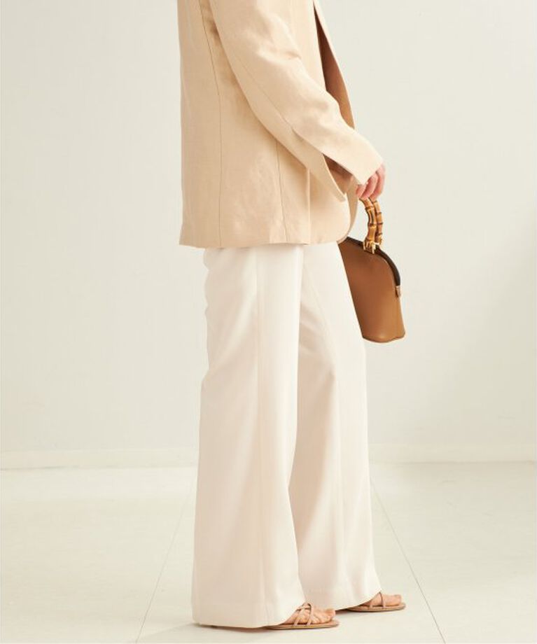 Plage「Matte Satin Semi Flare パンツ」|スラックス|