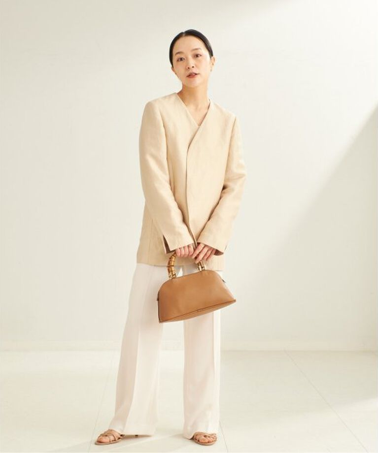 Plage「Matte Satin Semi Flare パンツ」|スラックス|