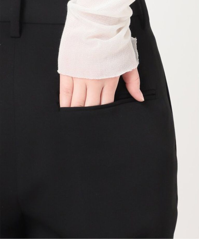Plage「Matte Satin Semi Flare パンツ」|スラックス|