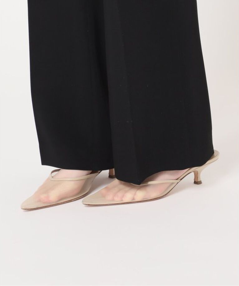 Plage「Matte Satin Semi Flare パンツ」|スラックス|