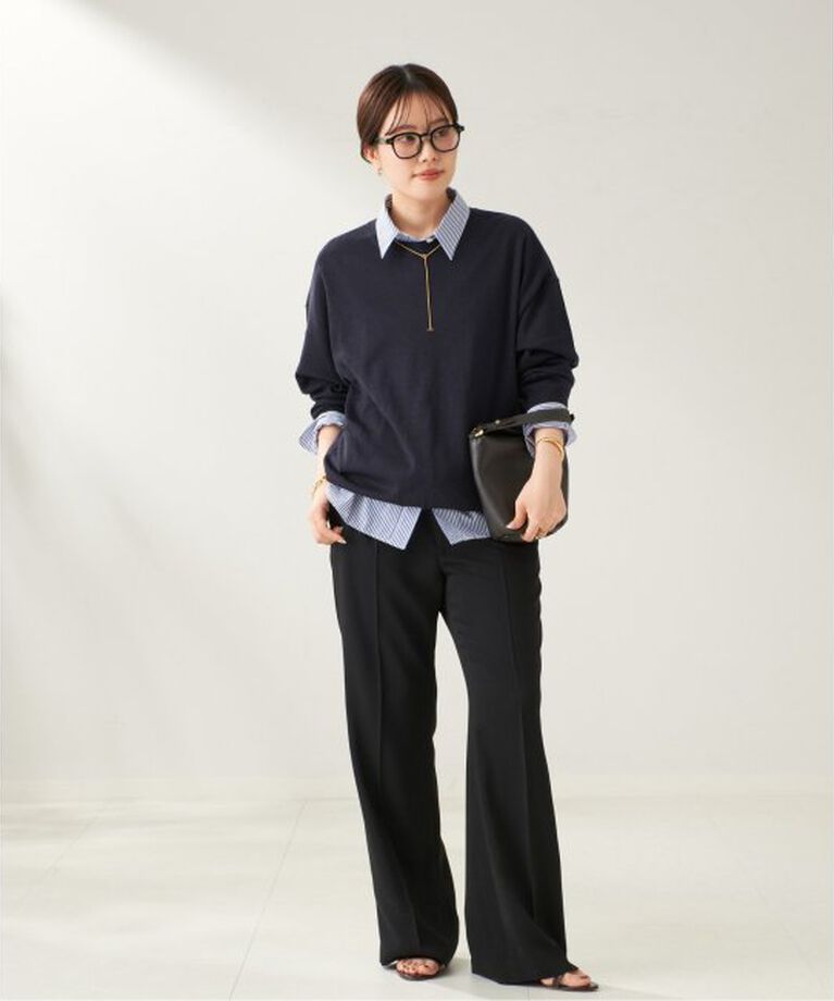 Plage「Matte Satin Semi Flare パンツ」|スラックス|