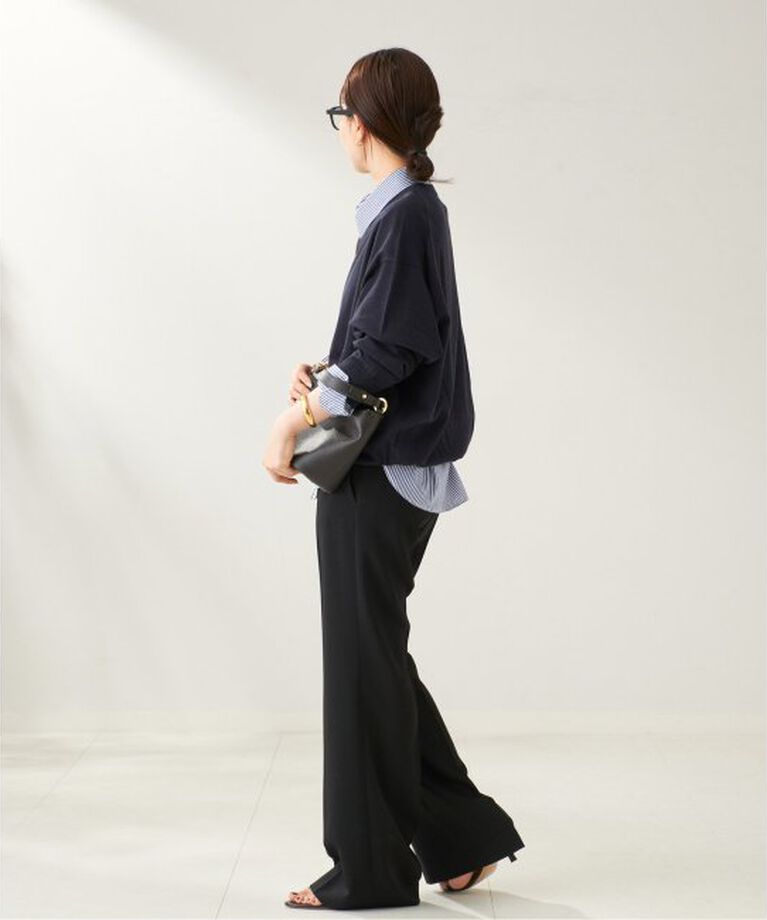 Plage「Matte Satin Semi Flare パンツ」|スラックス|