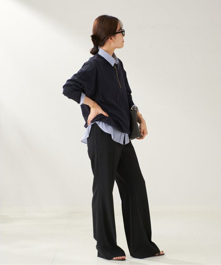 Plage「Matte Satin Semi Flare パンツ」|スラックス|