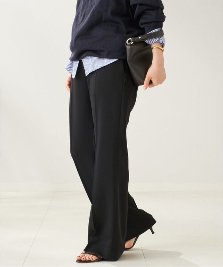 Plage「Matte Satin Semi Flare パンツ」|スラックス|