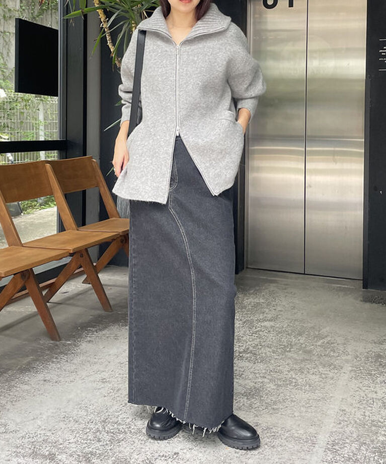  「【サイズ展開あり】Wフェイスリブカラーハーフコート」|その他|