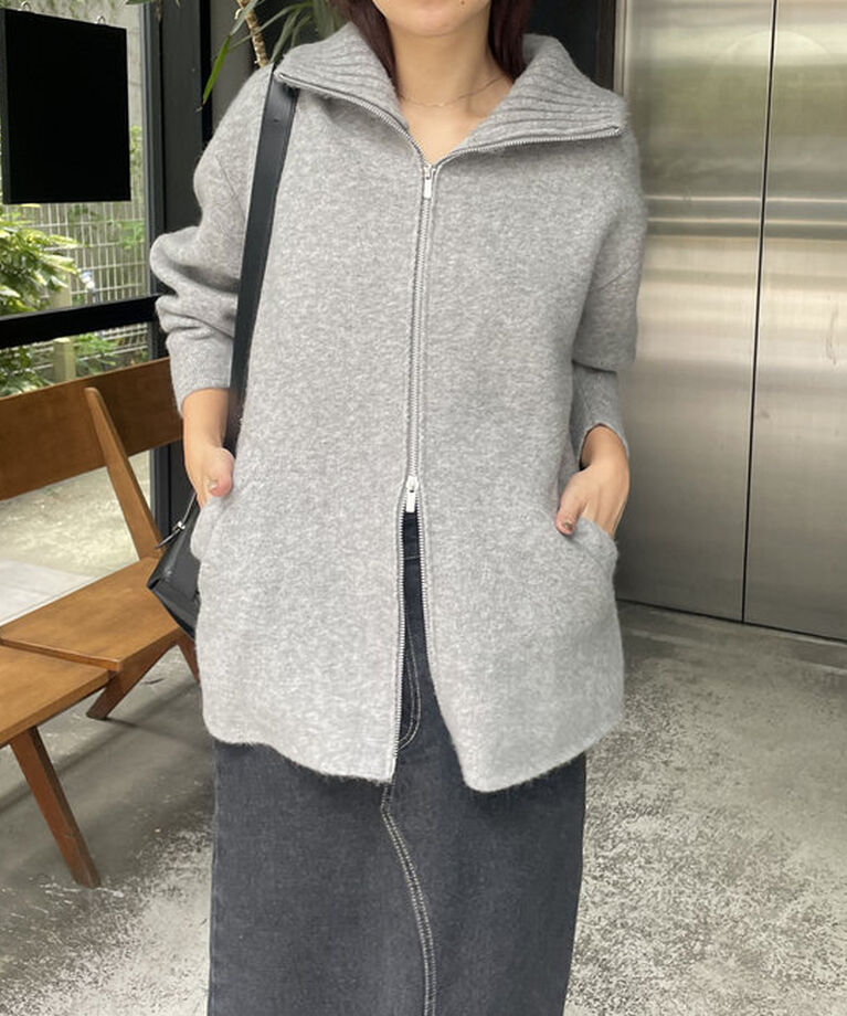  「【サイズ展開あり】Wフェイスリブカラーハーフコート」|その他|