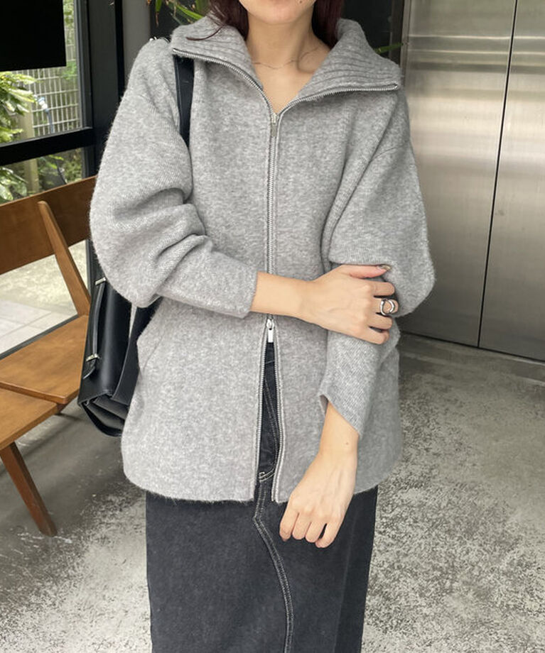  「【サイズ展開あり】Wフェイスリブカラーハーフコート」|その他|