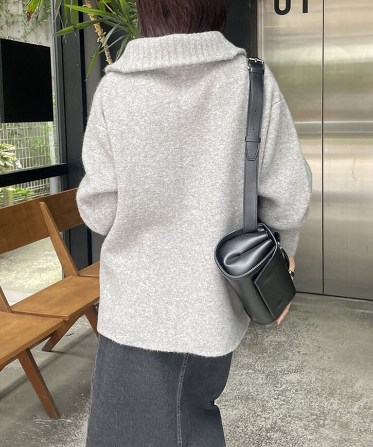  「【サイズ展開あり】Wフェイスリブカラーハーフコート」|その他|