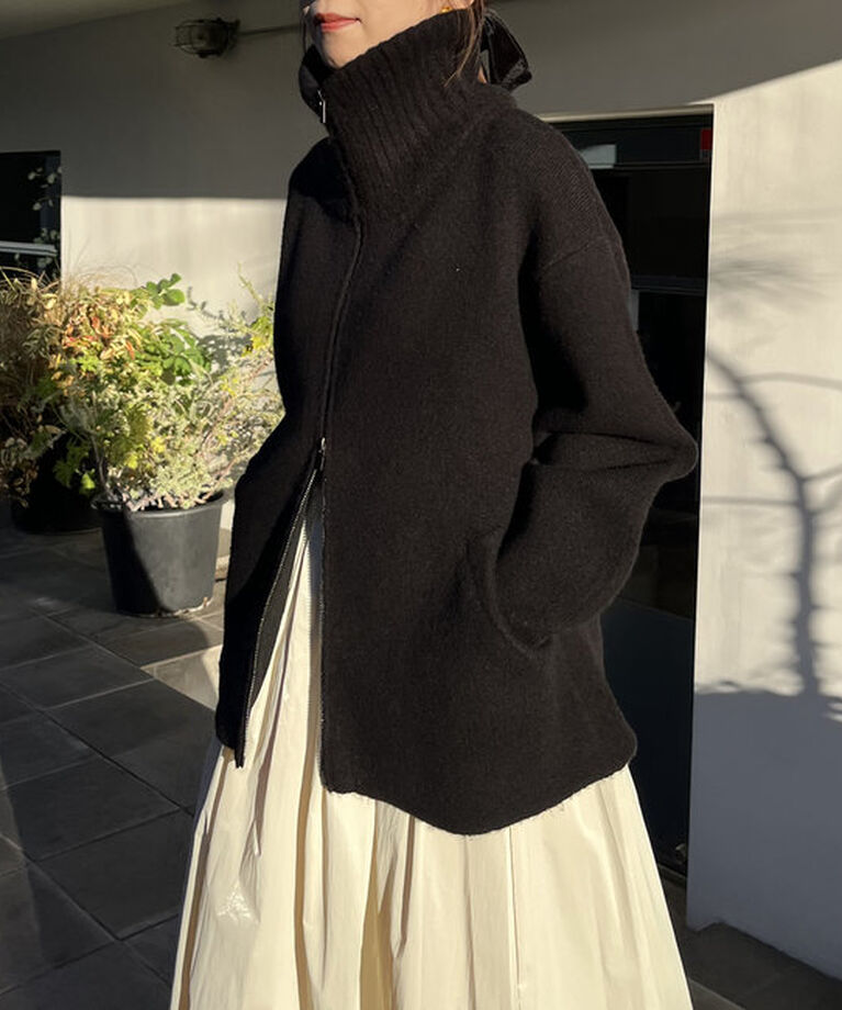  「【サイズ展開あり】Wフェイスリブカラーハーフコート」|その他|