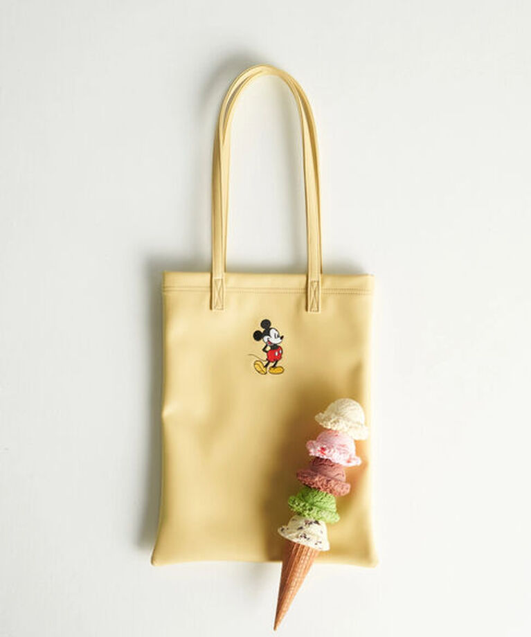  「フェイクレザートートバッグ/Disney」|ハンドバッグ|イエロー