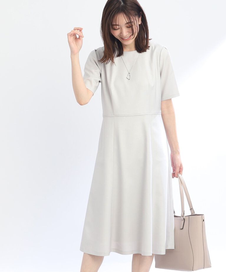 Reflect「【SALE／UVカット／洗える／セットアップ可能】フィット＆フレアワンピース」|ワンピース|ﾗｲﾄｸﾞﾚｰ(011)