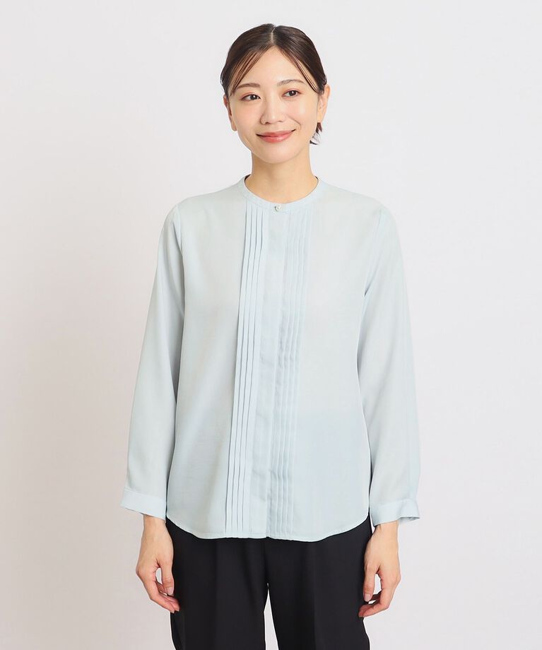 grove「【UVカット】普段使いにもハレの日にも！パール調釦ピンタックブラウス」|シャツ・ブラウス|