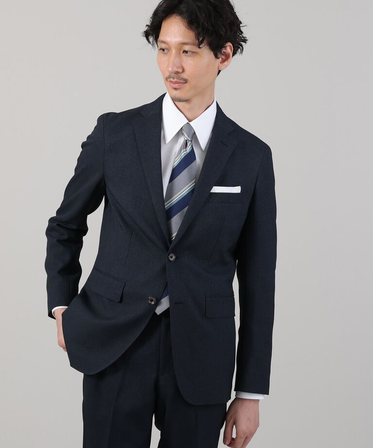 TAKEO KIKUCHI「【ONOFF/セットアップ対応】メランジ シャークスキン ストレッチジャケット」|テーラードジャケット|