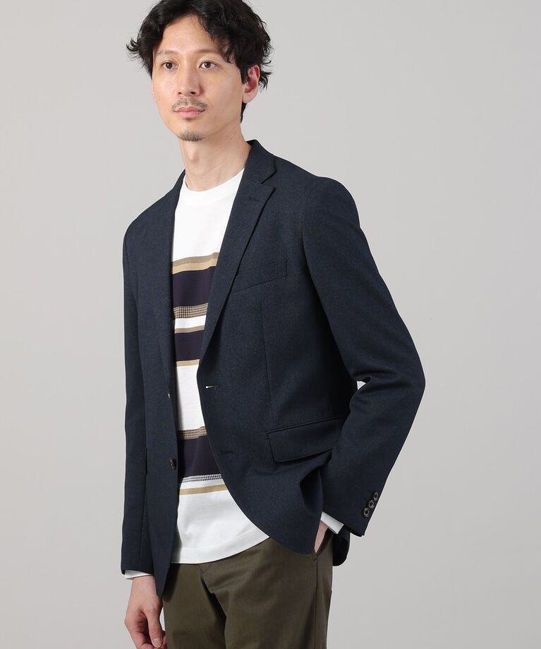 TAKEO KIKUCHI「【ONOFF/セットアップ対応】メランジ シャークスキン ストレッチジャケット」|テーラードジャケット|
