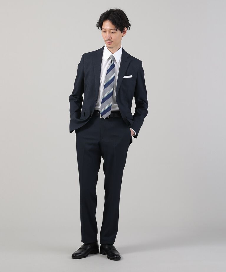 TAKEO KIKUCHI「【ONOFF/セットアップ対応】メランジ シャークスキン ストレッチジャケット」|テーラードジャケット|