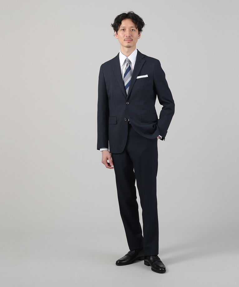 TAKEO KIKUCHI「【ONOFF/セットアップ対応】メランジ シャークスキン ストレッチジャケット」|テーラードジャケット|