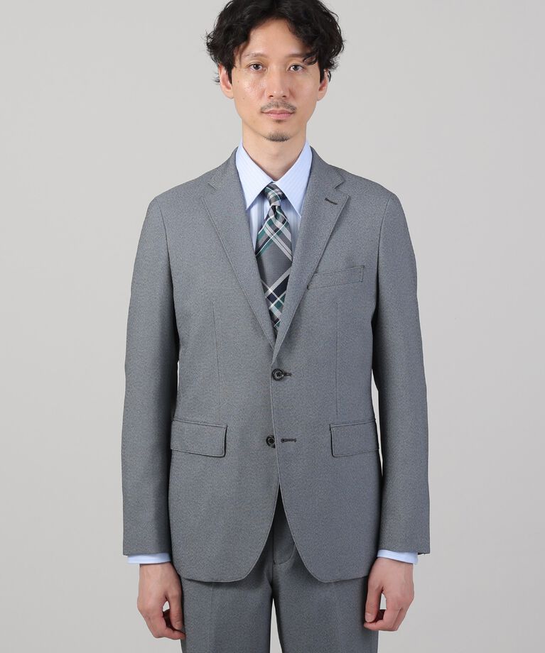 TAKEO KIKUCHI「【ONOFF/セットアップ対応】メランジ シャークスキン ストレッチジャケット」|テーラードジャケット|