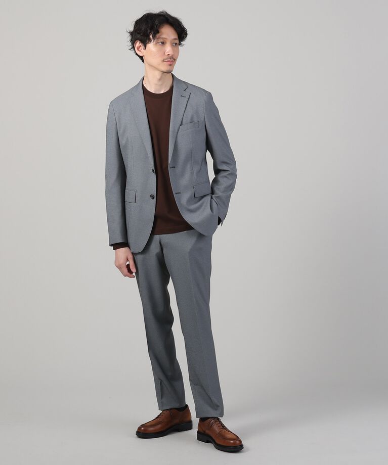 TAKEO KIKUCHI「【ONOFF/セットアップ対応】メランジ シャークスキン ストレッチジャケット」|テーラードジャケット|