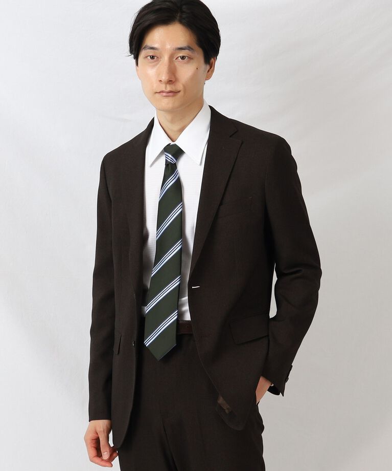 TAKEO KIKUCHI「【ONOFF/セットアップ対応】メランジ シャークスキン ストレッチジャケット」|テーラードジャケット|