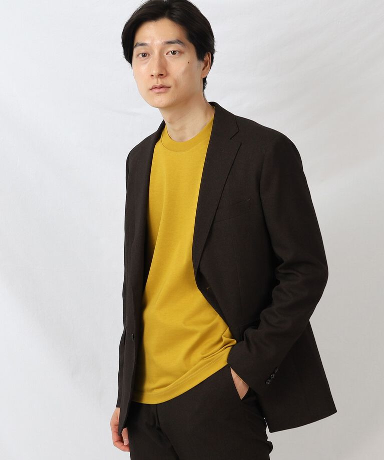 TAKEO KIKUCHI「【ONOFF/セットアップ対応】メランジ シャークスキン ストレッチジャケット」|テーラードジャケット|