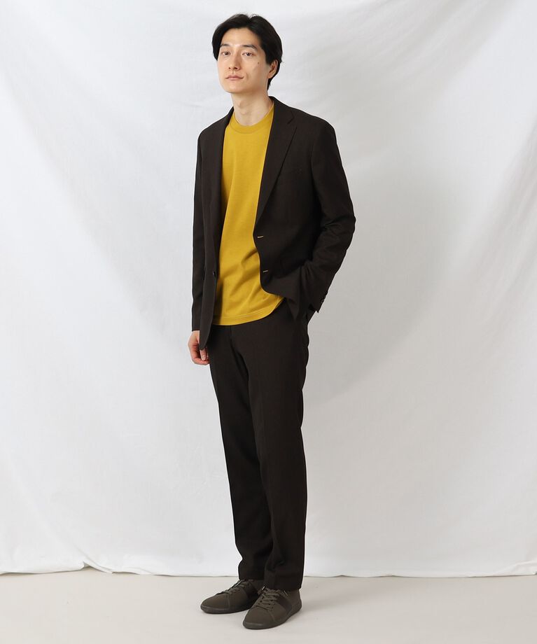 TAKEO KIKUCHI「【ONOFF/セットアップ対応】メランジ シャークスキン ストレッチジャケット」|テーラードジャケット|
