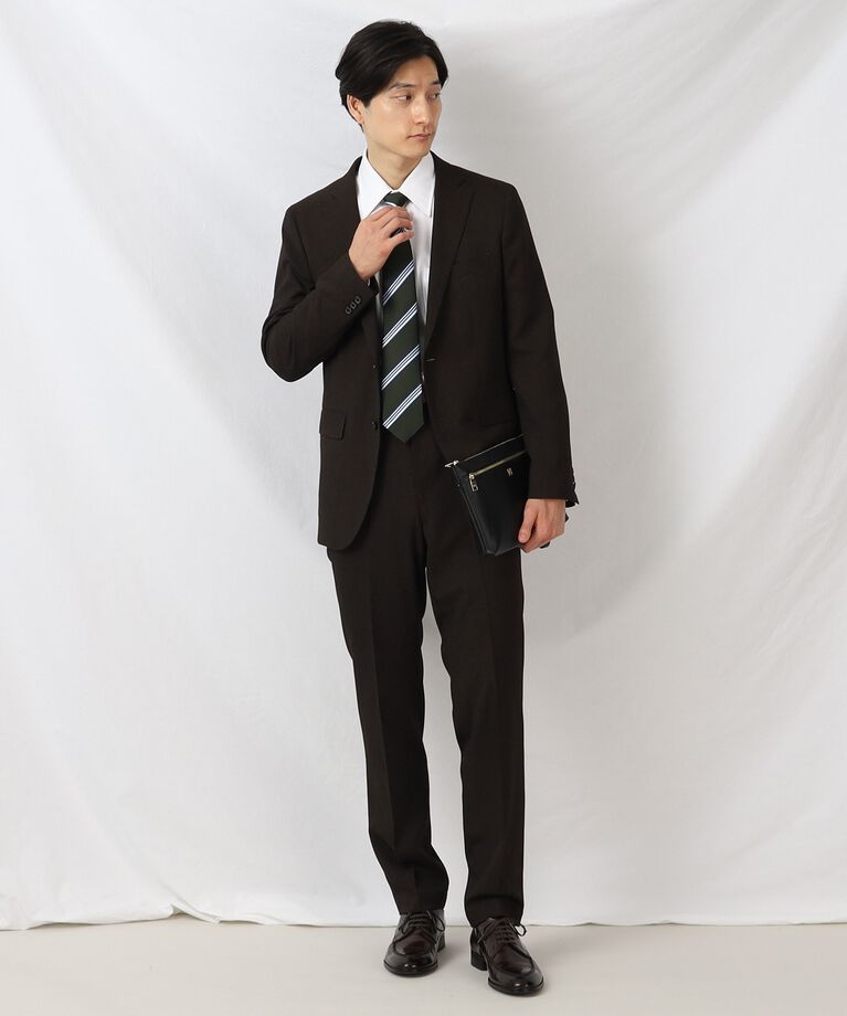 TAKEO KIKUCHI「【ONOFF/セットアップ対応】メランジ シャークスキン ストレッチジャケット」|テーラードジャケット|