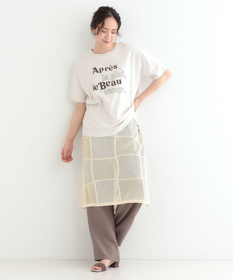 SHOO･LA･RUE「パッチワーク風ニット 巻きスカート」|スカート|