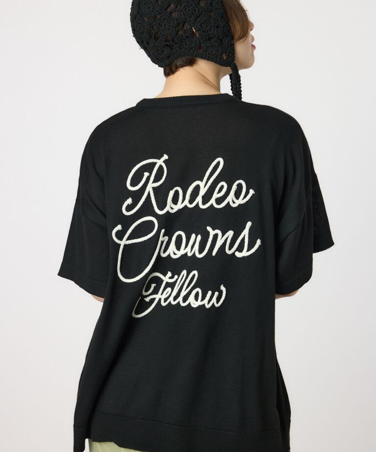 RODEO CROWNS「スクリプトロゴニットトップス」|ニット・セーター|BLK